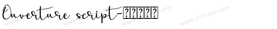 Ouverture script字体转换